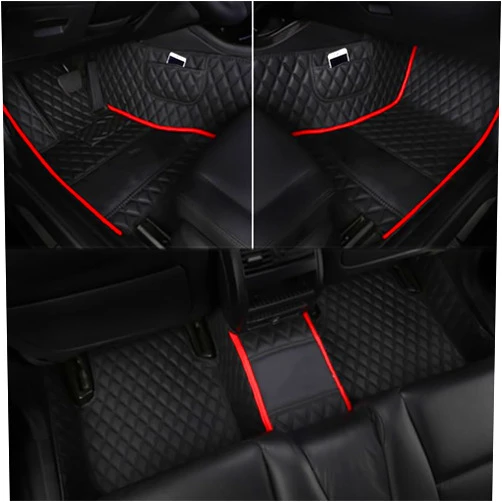 AMON for Benz Car Mats Full Set with Custom Logo/Picture -Fits A/B/C/E/S/CLA/CLS/CLE/GLA/GLB/GLC/GLE/GLS/G-Class/AMG GT/SL/SLK/SLC/EQA-EQB-EQC-EQE-EQS, All-Weather Protection, Full Coverage
