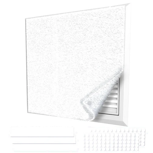 Demiwise MERV 8 Air Vent Filters Kit 20x100 Inch|Cut to Fit (60+ Filters) Filter Material,High-Grade Electrostatic Filter Media with 48 Hooks for Home Floor, Ceiling, HVAC Furnace Vents & Grilles
