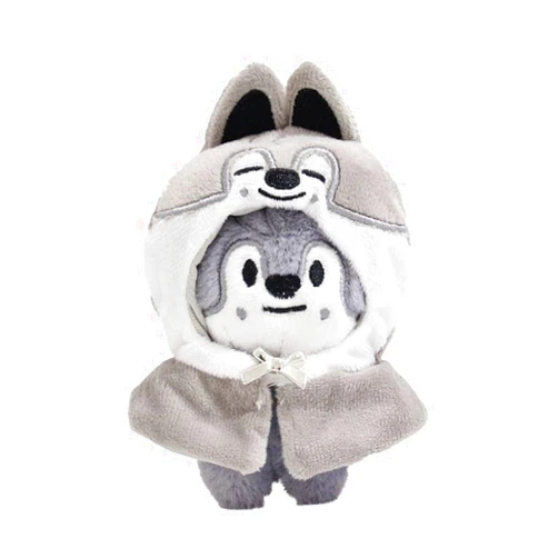 AiHdcy SKZ Plush Cloak Clothes 3.9-inch SK-ZOO Plush Keychain, Cloak Detachable, Soft and Cute, Suitable for Fans