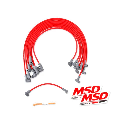MSD 35599 Super Conductor 8.5mm Spark Plug Wire Set, Small Block Chevy for use with HEI Cap