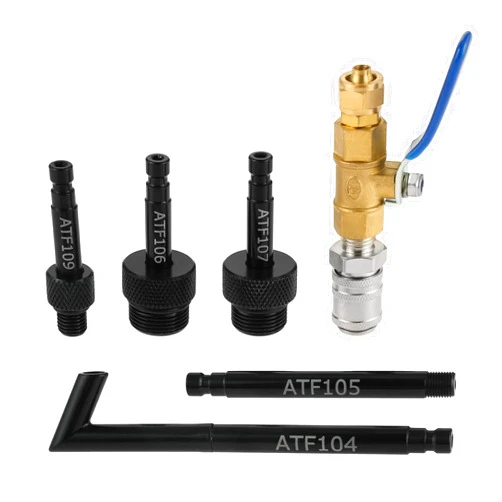 gohantee Automatic Transmission Fluid Oil Filling Filler Adapter Manual Filler Kit Include Metal Dispenser with Shut Off Valve, Replacement for VW Audi 09G 01J 722.9 CVT DSG ATF Benz 722.9