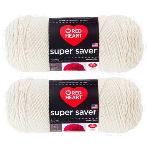 Red Heart Bulk Buy: Red Heart Super Saver (2-pack) (Aran, 7 oz each skein)