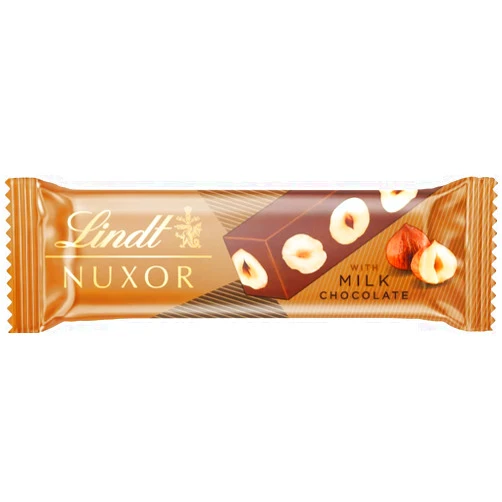 Lindt Nuxor Milk Chocolate Bar with Whole Roasted Hazelnuts - 33g