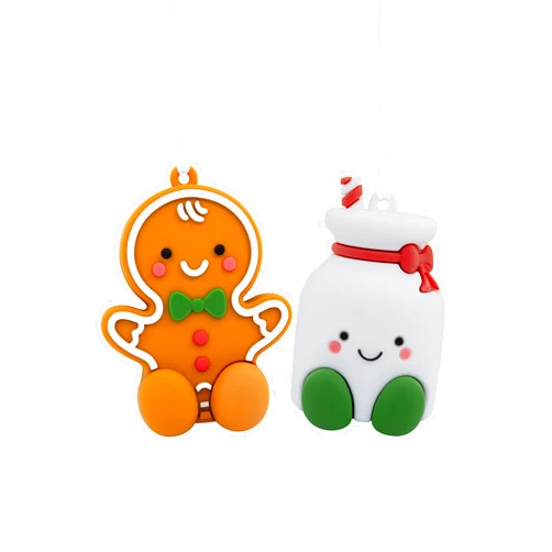 Hallmark Better Together Gingerbread and Milk Magnetic Christmas Ornaments, Set of 2
