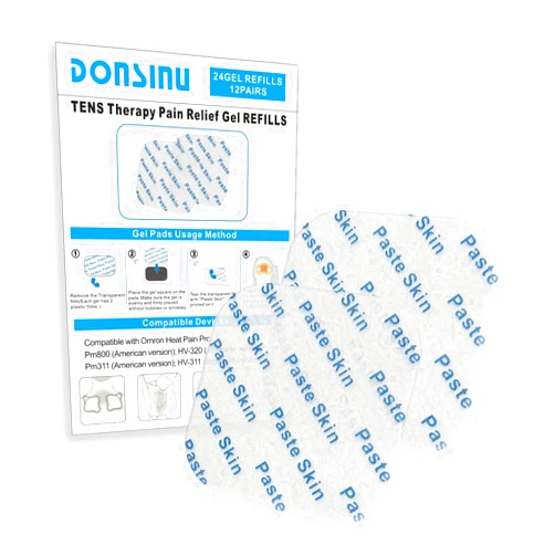 DONSINU 24 Pcs Compatible with Omron Heat Pain Pro PM311/PM800 Gel Pads,12Pairs Durable Compatible with OMRON Tens Unit Gel Pads,DONSINU electrodes Gel Pads