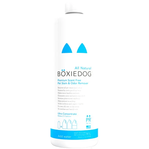 Boxiedog Premium Scent Free Stain & Odor Remover, 32 oz Ultra Concentrate
