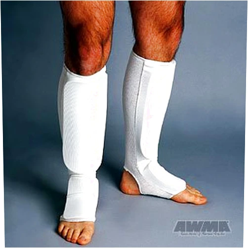 Pro Force ProForce Combination Cloth Shin / Instep Guards - White - Child Medium