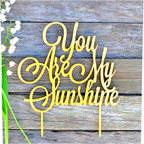 HappyPlywood Birthday Cake Topper, You are my sunshine, Birthday Party, Cake toppers, Cake Decorations, Baby cake topper, Sunshine cake topper, Anniversary (width 5