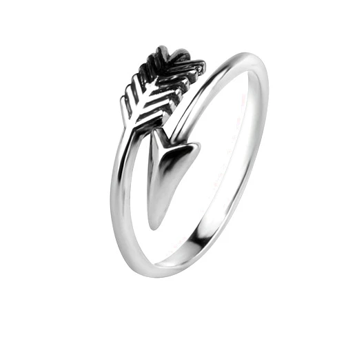 SZ 77 SILVERZONE77 Arrow Ring Sterling Silver 925 Open Wrap Ring Adjustable Size Minimalist Modern Trending Stackable Handmade Jewelry