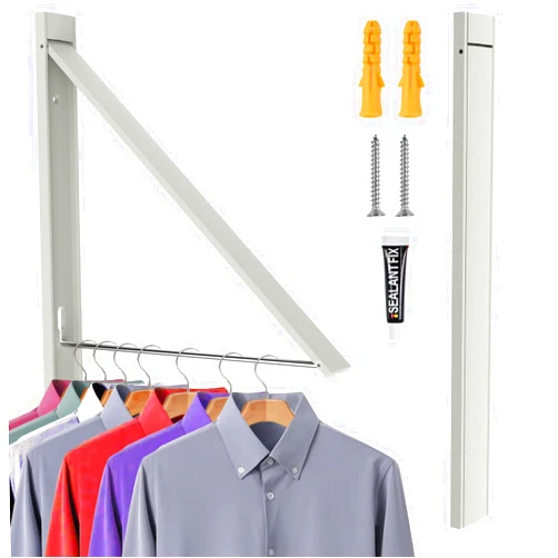 Ithywat Retractable Clothes Drying Rack,Space Saver Wall Mounted Folding Hanger for Laundry Room, Closet Storage Organization, Easy Installation Aluminium Dryer 1pcs