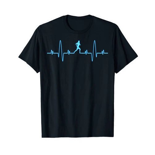 Running Heartbeat Marathon Athletics Runners Gifts Funny Running Heartbeat Shirt - Runners & Joggers Cool Gifts T-Shirt