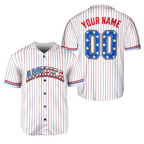 Generic Custom Men American Flag Jersey Men's America Baseball Jerseys Patriotic Jerseys 4th of July Shirts USA Flag America Gifts