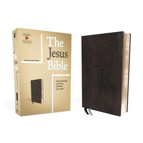Zondervan,Passion Publishing The Jesus Bible, ESV Edition, Leathersoft, Black
