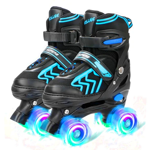 SZHZS Adjustable Toddler Kids Roller Skates with Light Up Wheels for Boys Girls Beginners for Indoor Outdoor Sports