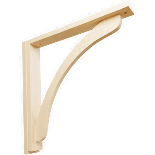 Ekena Millwork BKT02X17X17RERW Reece Shelf Wood Brackets, 2 1/2