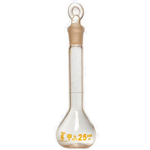 Karter Scientific 25ml Volumetric Flask, with Ground Stopper, Karter Scientific 252W4 (Pack 40)