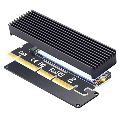 GODSHARK NVME Adapter with Heat Sink, M.2 SSD Key M to PCI Express x4/x8/x16 Converter Expansion Card, Support 2230 2242 2260 2280, Compatible for Windows XP 7 8 10