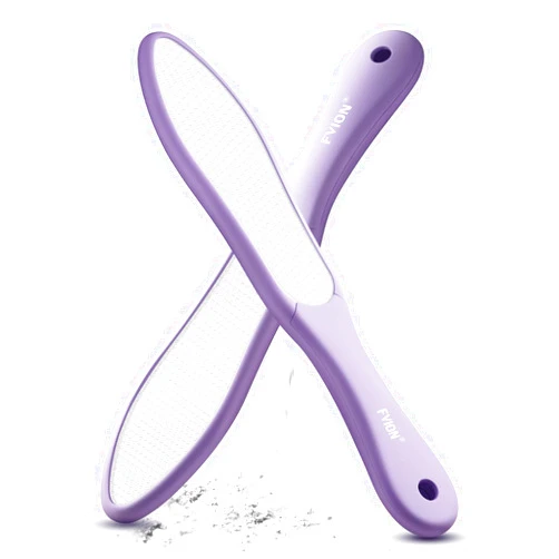 FVION Double-Sided Nano Glass Foot File for Callus Remover - Highly Effective Hard and Dead Skin Remover for Cracked Heels and Dry Skin (Purple)