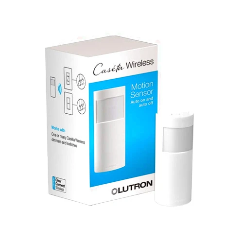 Lutron PD-OSENS-WH Caseta Smart Lighting Auto On and Off Motion Sensor, for Dimmers, Switches, and Fans Controls, No Wires Required, White