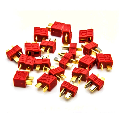 Onkuey 10 Pairs Deans Style Anti-Skid T Plug Connector Adaptor Female and Male M/F for RC Lipo Battery Connector