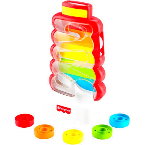 Fisher-Price Baby & Toddler Toy Drop Through Rock-a-Stack, Coin Drop Activity for Developmental Play Infants Ages 9+ Months