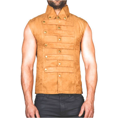 Eimee Handmade Cotton Sleeveless Waist Coat Vest-Steampunk Jacket-Top Pirate Coat SANDRO