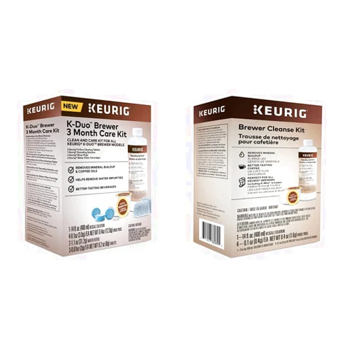 Keurig K-Duo Brewer Maintenance Kit + Descaling Solution and Rinse Pods