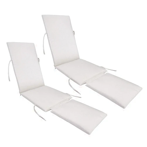 KR KING'S RATTAN, INC. QUALITY RATTAN, WICKER, TEAK & SOLID WOOD FURNITURE Made in USA Steamer Chair Cushion SunbrellaFabric Canvas Canvas #5453 (2-Pack)