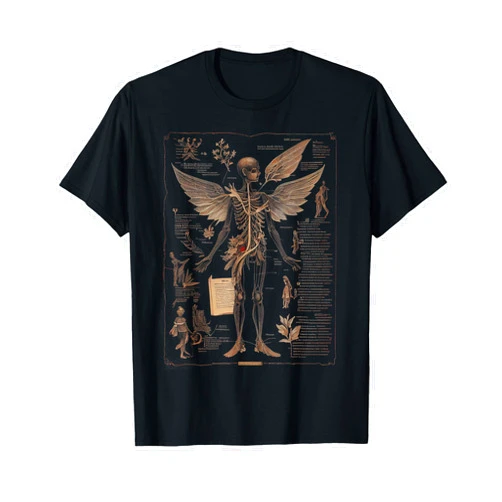 Graphic Tees Men Women Boys Girls Fairy Anatomy Graphic Tees for Men Women Boys Girls T-Shirt