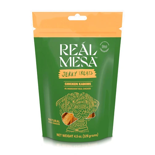 REÁL MESA Chicken Kabob Jerky Treats for Dogs - All-Natural, Premium Chicken & High-Protein Dog Snacks for Training & Rewarding - Healthy, Delicious Kabobs Dog Treats (4.5oz)