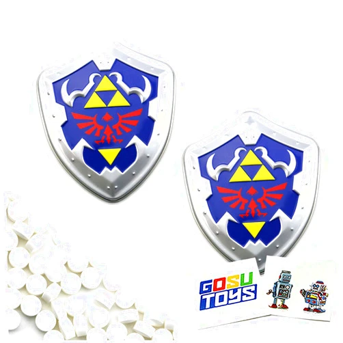 Gosu Toys Nintendo Legend of Zelda Link Shield Tin Mints (2 Pack) Peppermint Flavor Gift Stuffer with 2 GosuToys Stickers