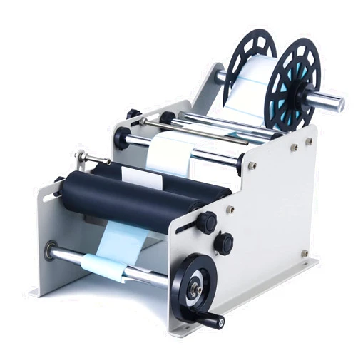 Sumeve Manual Round Labeling Machine, Bottle Label Applicator for Round Bottles(White)