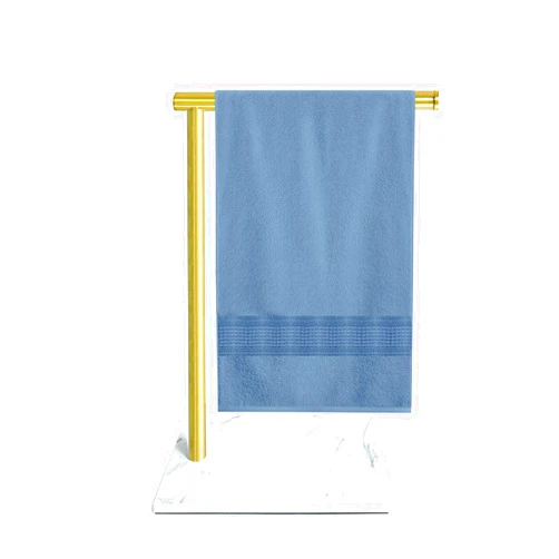 Chihod Hand Towel Holder Stand with Marble Base, SUS304 Stainless Steel Brushed Gold Towel Bar Rack Stand,Tower Rack for Bathroom Kitchen Vanity Countertop