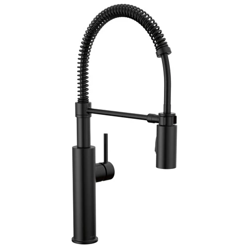 Delta Faucet Antoni Black Kitchen with Pull Down Sprayer, Commercial Style Sink Faucet, Faucets for Sinks, Single-Handle, Magnetic Docking Spray Head, 18803-BL-DST, Matte Black