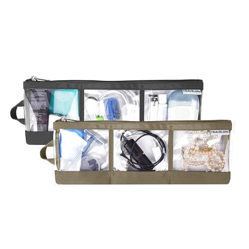 Travelon Set of 2 Accessory Organizer, Black/Nutmeg, One Size