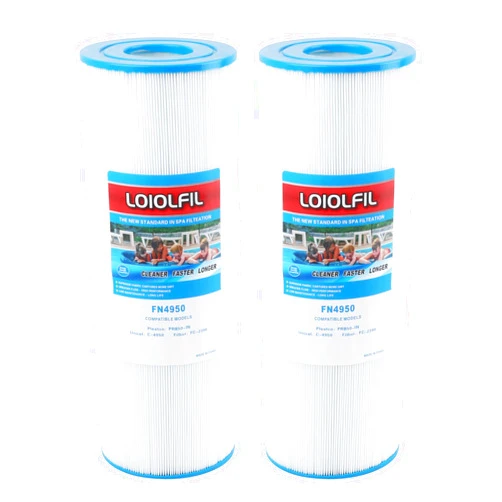 LOIOLFIL FC-2390 Hot Tub Filter, Replaces Pleatco PRB50-IN, Unicel C-4950, 373045, 03FIL1600, 17-2380, Compatible Whit Jacuzzi J210/J220/J235/J245/J275 Series Filter, 50 Sq.Ft Spa Filter, 2 Pack
