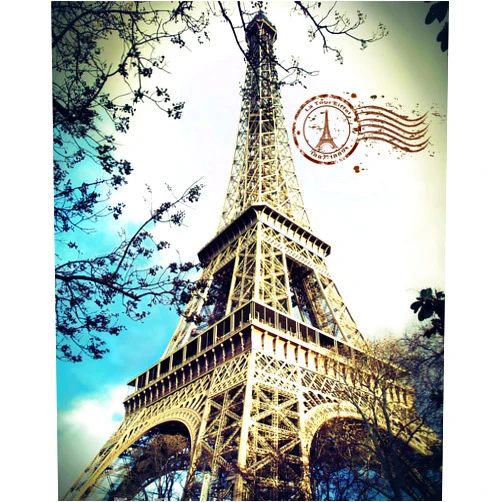 Pintoo Jigsaw Puzzles 500 Piece for Adults - Eiffel Tower Beautiful Plastic Puzzle for Home Decor Zero Dust Easy Storage [H1486]