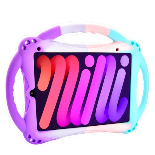 TopEsct Kids Case for iPad Mini 7 (A17 Pro) 2024 /iPad Mini6 2021, Shockproof Silicone Cover with Handle Stand for 8.3