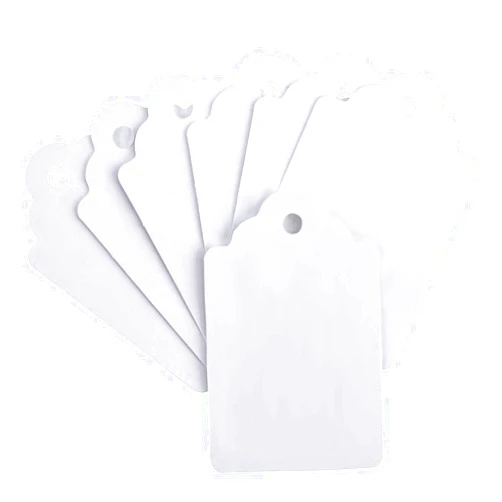 Brothersbox Price Tags Without String, 1000pcs Smooth Surface White Tags Marking Merchandise Unstrung Tags Small Label Hang Tags for Pricing Gift Jewelry Clothing Yard Sale Garage Supplies 1.75 x 1.093 inch