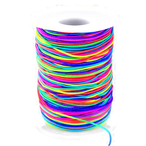 LUSTEMBER Elastic String for Bracelets, 1mm x 330 Feet Sturdy Rainbow Elastic Cord for Jewelry Making, Necklaces, Beading and Crafts