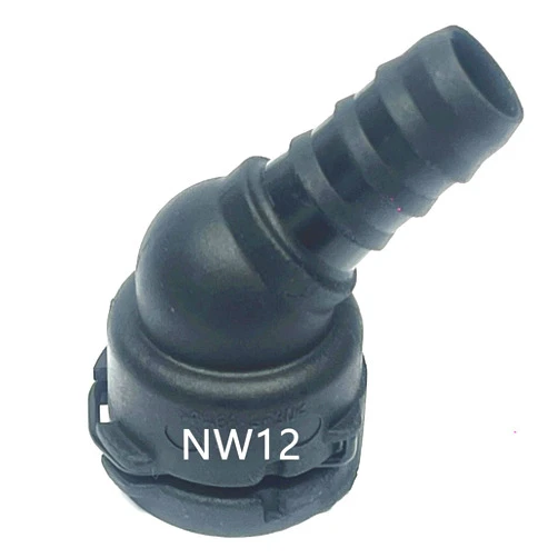 FEEDUN NW12, 45°,Coolant Hose Connector Adapter,Radiator Pipe Line Fitting for Chevrolet BMW Audi Volkswagen Volvo Buick,Engine Heater Hose Assembly Junction Repair Kit,5/8 Male Connector to 5/8 inch Rubber