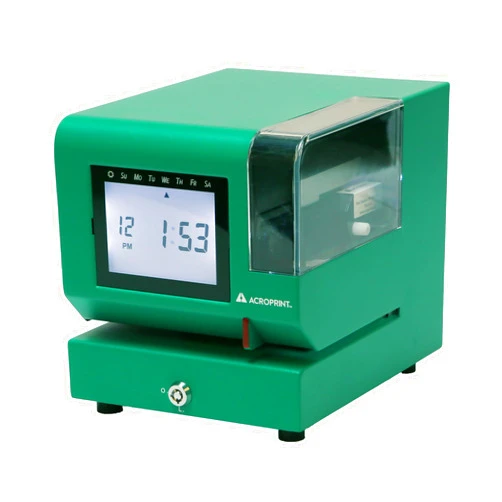 Acroprint M150MC4 Heavy-Duty Digital Time Recorder, Steel Construction, Backlit LCD