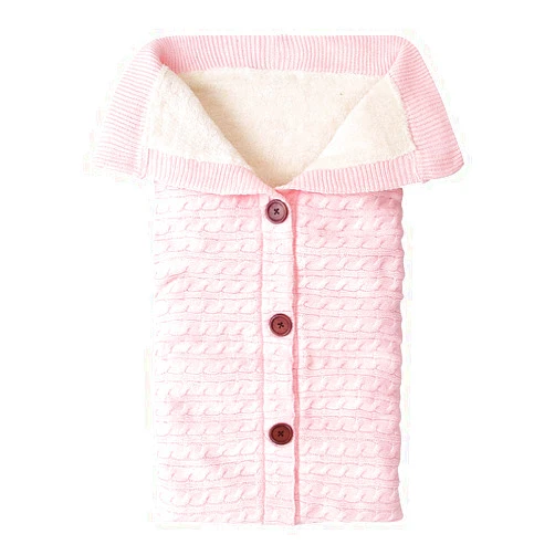 Yinuoday Newborn Baby Swaddle Blanket Fleece Stroller Wrap Nap Blanket Plus Velvet,Baby Kids Toddler Thick Knit Soft Warm Blanket Swaddle Sleeping Bag Stroller Sack (Pink)
