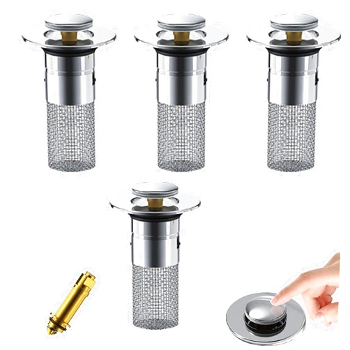 NHGEY Your Bluewater Sink Drain,Hair Catcher Sink Drain,Bathroom Sink Drain Stopper Hair Catcher,Bathroom Sink Stopper With Strainer,Bathroom Sink Stopper With Strainer,Sink Stopper With Hair Catcher(4 pcs)