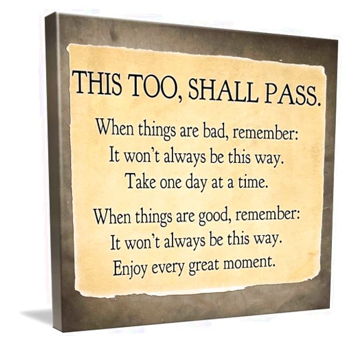 Imagekind This Too, Shall Pass Text Fable Modern Inspiration Spiritual Design by Doe Zantamata, Canvas Art Print, Wall Decor 14x11