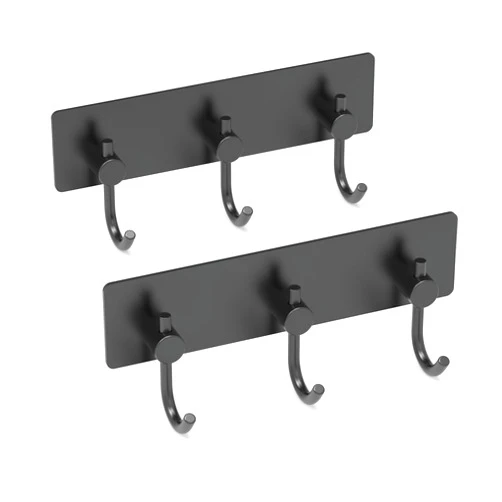 Ant Mag Magnet Hooks for Keys Magnetic Strip for Fridge with Non Surface Damage Perfect for Hanging Utensils Grills Towels Hats & Light Accessories 3 Hooks/Pack, 2 Pack