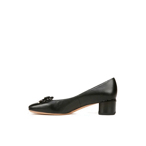 Franco Sarto Women's Natalia Square Toe Block Heel Pump with Bow