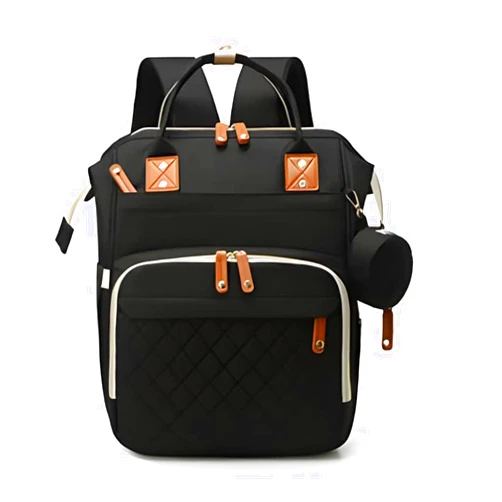 Yeerovan Baby Diaper Bag Backpack with Changing Station Travel Mommy Bags Boys Girls Multifunction Travel Bag Backpack Baby Stroller Large Capacity (3037-Black)