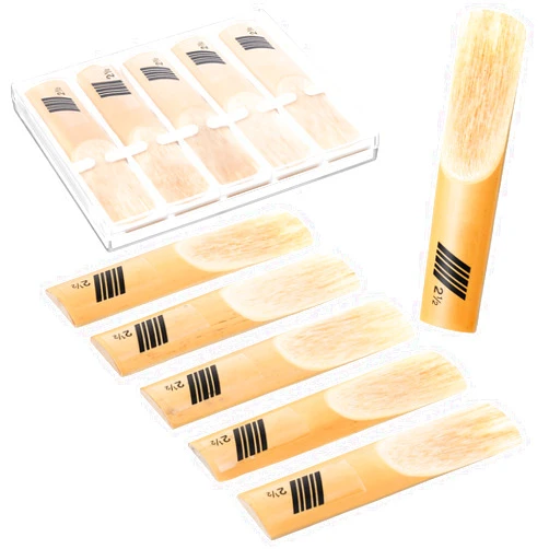 ElevateTech 10 Pack Alto Saxophone Reeds Professional Alto Sax Reeds with Plastic Box Easy Blowing Practice for Saxophone Beginner and Player Daily Use Strength 2.5