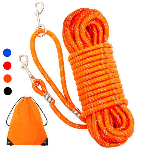 Segzwlor Long Dog Leash - 30ft, 50ft Reflective Training Heavy Duty Rope Dog Leash - Nylon Dog Lead Check Cord for Walking, Hunting, Camping, Running, etc. Easy Control for Small, Medium, Large Dogs